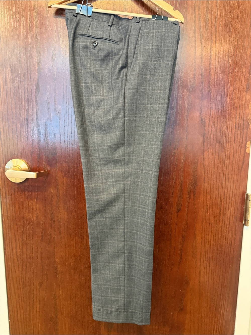 Emporio Armani Gray Plaid Dress Trousers $475 MSRP